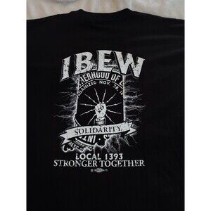 Vintage IBEW Local 1393 Indianapolis Union Tee Teamsters USA Workwear XXL Y2K